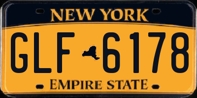 NY license plate GLF6178