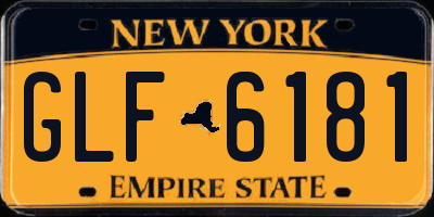 NY license plate GLF6181