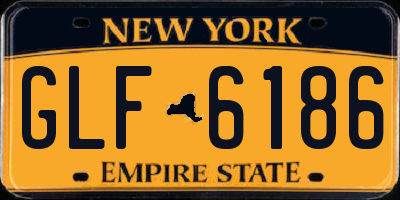NY license plate GLF6186