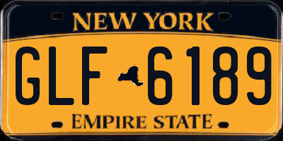 NY license plate GLF6189