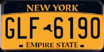 NY license plate GLF6190