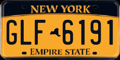 NY license plate GLF6191