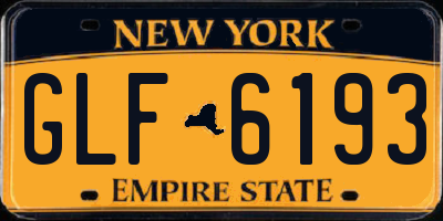 NY license plate GLF6193