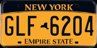 NY license plate GLF6204