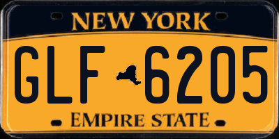 NY license plate GLF6205