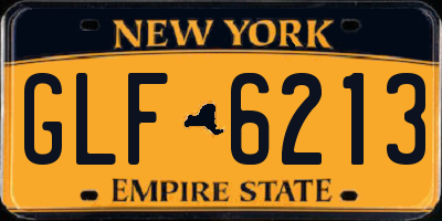 NY license plate GLF6213