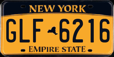 NY license plate GLF6216