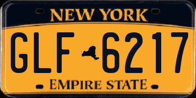 NY license plate GLF6217