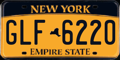 NY license plate GLF6220