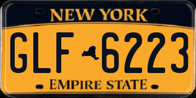 NY license plate GLF6223