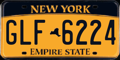NY license plate GLF6224