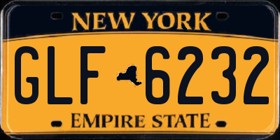 NY license plate GLF6232