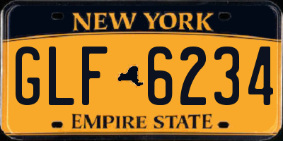 NY license plate GLF6234