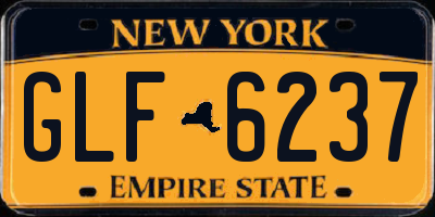 NY license plate GLF6237