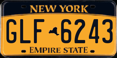 NY license plate GLF6243