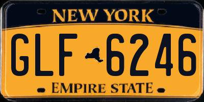 NY license plate GLF6246