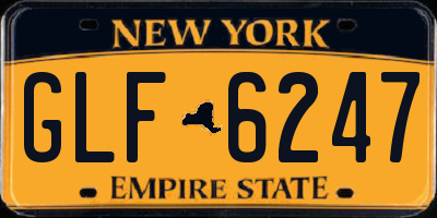 NY license plate GLF6247