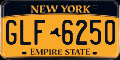 NY license plate GLF6250