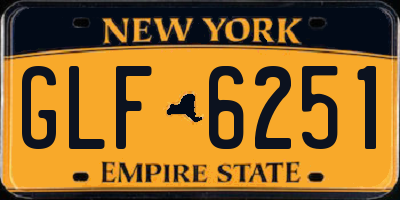 NY license plate GLF6251