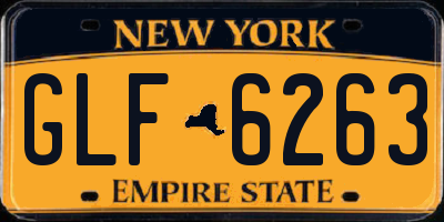 NY license plate GLF6263