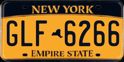 NY license plate GLF6266
