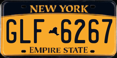 NY license plate GLF6267