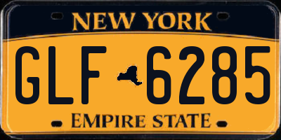 NY license plate GLF6285