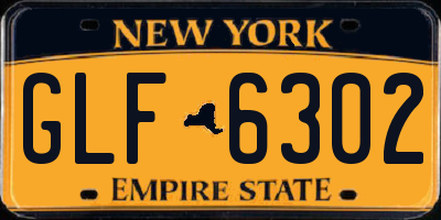 NY license plate GLF6302