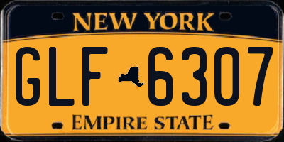 NY license plate GLF6307