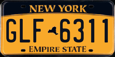NY license plate GLF6311