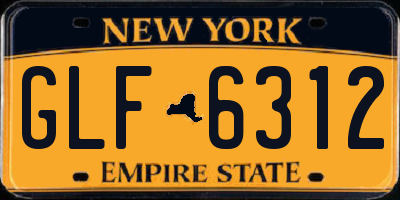 NY license plate GLF6312
