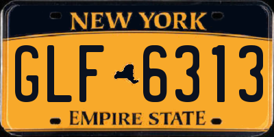 NY license plate GLF6313