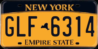 NY license plate GLF6314