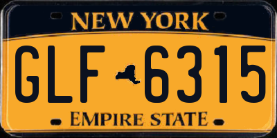 NY license plate GLF6315