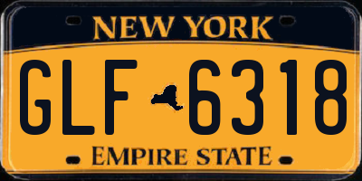 NY license plate GLF6318