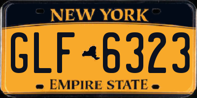 NY license plate GLF6323