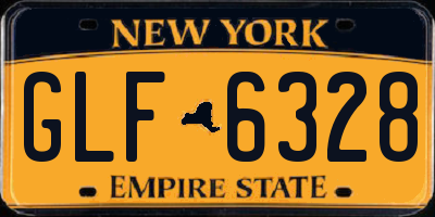 NY license plate GLF6328