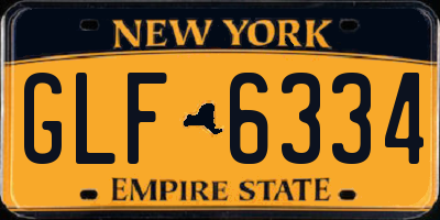 NY license plate GLF6334
