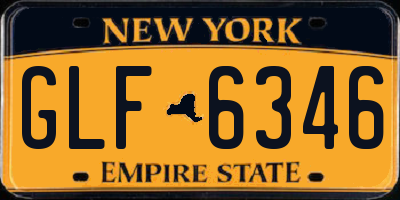 NY license plate GLF6346