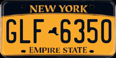 NY license plate GLF6350