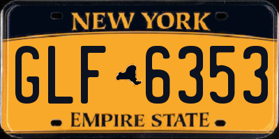 NY license plate GLF6353