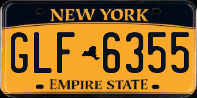 NY license plate GLF6355