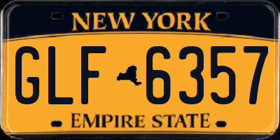 NY license plate GLF6357