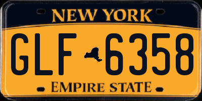NY license plate GLF6358
