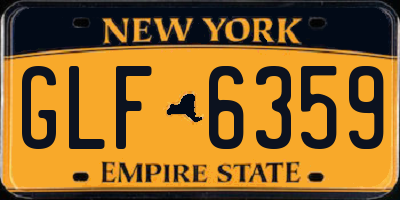 NY license plate GLF6359
