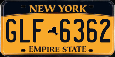 NY license plate GLF6362