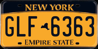 NY license plate GLF6363