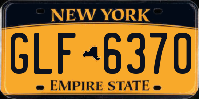 NY license plate GLF6370