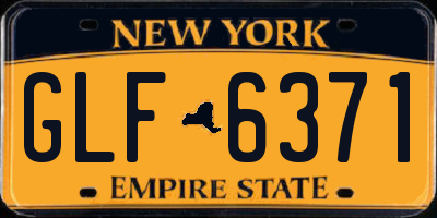 NY license plate GLF6371