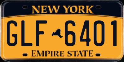 NY license plate GLF6401